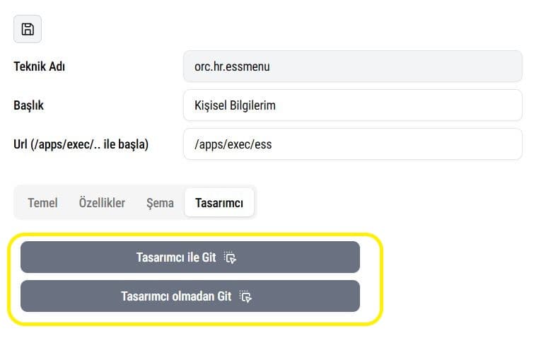 OrchestraHCM Uygulama Oluşturma